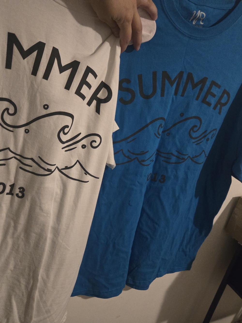Not Rated Kids 'Summer' Graphic Tees - White & Blue